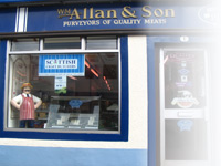 The shop front of Wm Allan Family Butcher